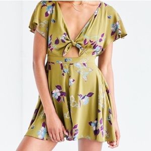 Kimchi Blue floral green romper